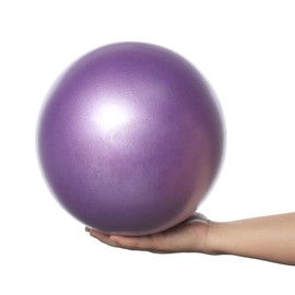 SWINILAYA Exercise Ball Small Pilates Ball 25 cm Yoga Ball Baby Soft & Non-Slip Gym Ball with Pump Ball Fitness Ball Small for Yoga Home Office Seat Ball (Purple)