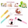 11 Pzs Kit Preparación Mascarilla Facial Bowl Brochas Frasco