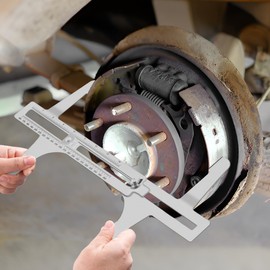 FAITIO Drum Brake Measuring Tool – Brake Resetting Gauge for Adjusting Brake Shoes and Installing Drums, Fast and Accurate Measurements for Automotive Drum Brake Replacement, Silver