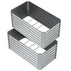 Anmiro 4X2X2ft (2 Pack) Galvanized Raised Garden Bed,Outdoor Planter Box
