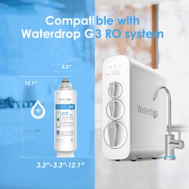 Waterdrop WD-G3-N1CF Filter, 6-Month Lifetime, Replacement for WD-G3-W Reverse Osmosis System
