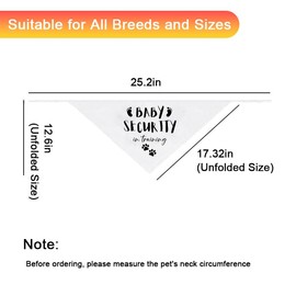Pregnancy Announcement Pet Bandana for Dog Scarf for Small Large Medium Dogs Baby Gender Reveal Photo Prop Dog Bandana for Dog Lovers Baby Security in Training Pet Kerchief