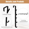 ZYNERY 6 x 5 Hooks Door Coat Rack, Stainless Steel,