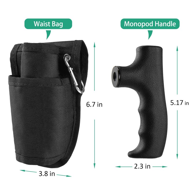 Rigych Monopod Handle Adapter Hiking Pole Handle with Monopod Waist