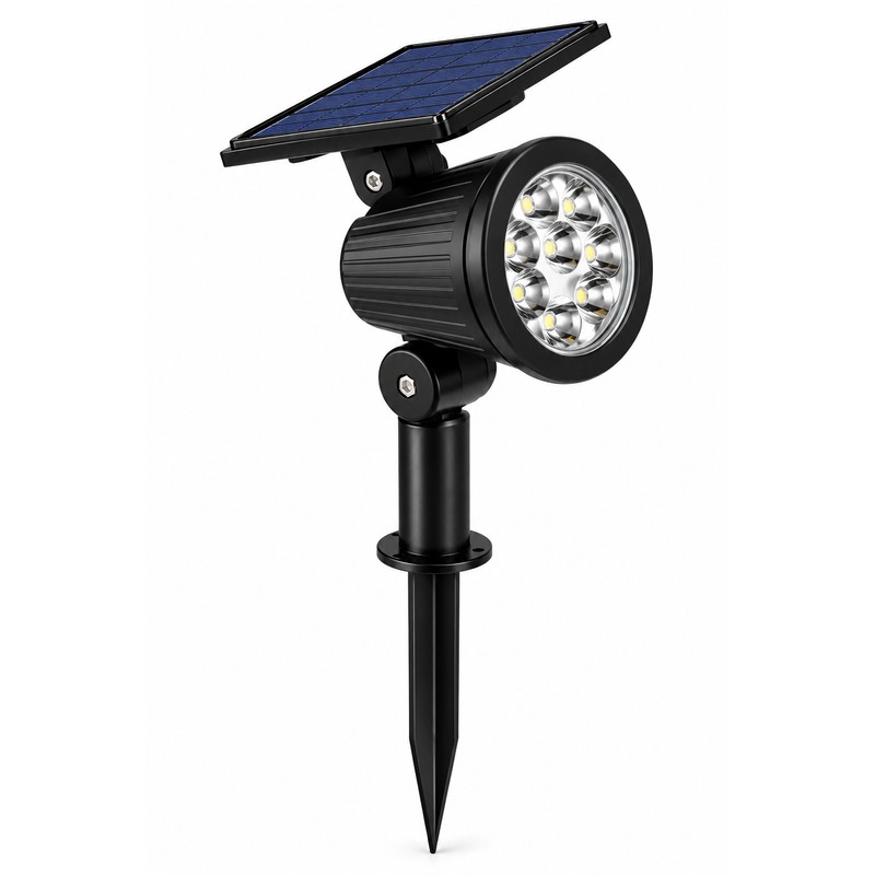 9 LED Solar Powered Garden Spotlight – Adjustable IP65 Waterproof