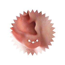 Aneneiceera Boho Stars Climber Stud Earrings Silver Tiny Stars Cluster Crawler Earrings Stars Cuff Wrap Stud Earrings Statement Prom Stars Jewellery for Women and Girls (Silver)