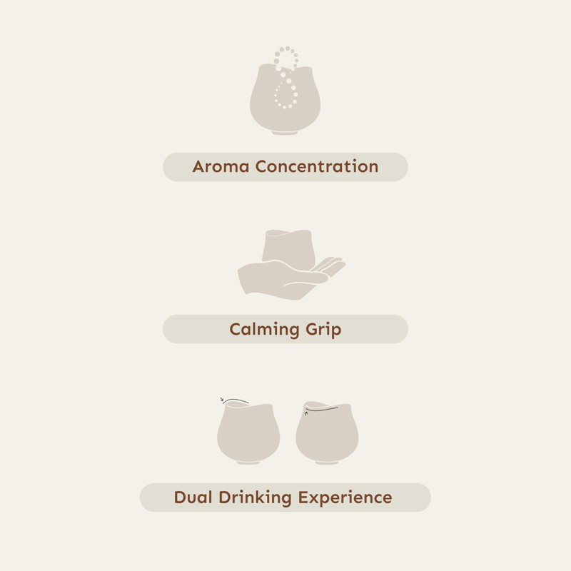 palatti Mobius Porcelain Coffee Cup, S Size, 3oz / 90ml,