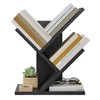 Tajsoon Tree Bookshelf 3 Tier Book Shelves Storage Organizer, Desktop