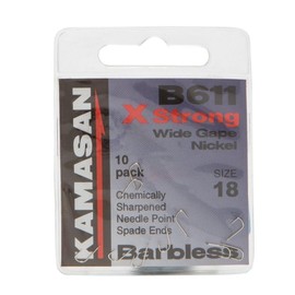 Kamasan B611 Spade Fishing Hooks - Size 18, One Size