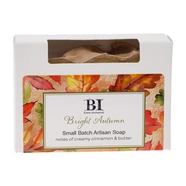 Boston International Scented Bar Soaps Made in the USA Fall Small Batch Artisan Cold Process Soap, 4.5 Ounces, Bright Autumn (Creamy Cinnamon and Butter)