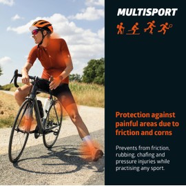 Mugiro Multi-Purpose Anti-Friction Protector. Multi Sport. Prevents Chafing and blisters Caused by Friction. 4 Adhesive Sheets 7x10 cm. Can be Cut to Size. Made in Spain.
