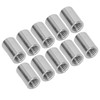 10Pcs Coupling Nut Round Rod Connector Female Thread 304 Stainless