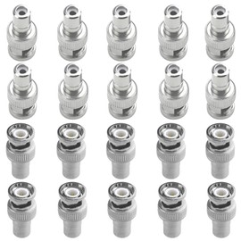WMYCONGCONG Pack of 20 BNC Male to RCA Female Convert Plug Pin (RCA) Cable to BNC Connector