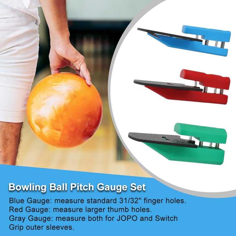 Bowling Ball Pitch Gauge Set for Finger, Thumb & Switch