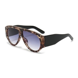 OSAGAMA Vintage Oversized Sunglasses Oval Pilot Glasses Oversized Sunglasses for Men Women Black, Tortoise 2