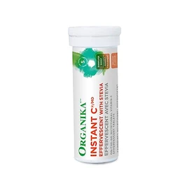 Organika Instant-C Effervescent- Orange- 1000mg Vitamin C, Immune Support Tablets 1 Tube x 10 Tablets