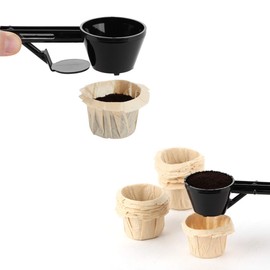 Brew Addicts Coffee Scoop for Keurig Reusable K Cups | Coffee Spoon for Other Single Serve Refillable Capsules Keurig Accessories | Black