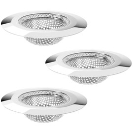 Bathtub Sink Strainer, Stainless Steel Shower Bathtub Drain Hair Catcher, Bathroom Sink Drain Strainer, 3 Pack