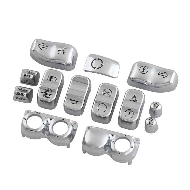 TrichTu Mount 13x Chrome Hand Control Switch Cap Button Cover