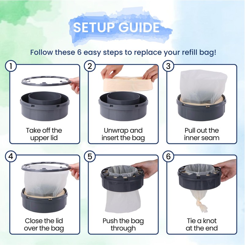 SNAPR 8-Pack 6m Nappy Bin Refill Compatible with Tommee Tippee