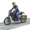Bruder 63050 Scrambler Ducati Cafe Racer with Driver Scaled Model