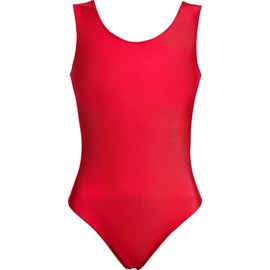 Hi-Co Girls Kids School Sport Dance Gymnastics Ballet Sleeveless Leotard Red 3-4 Years