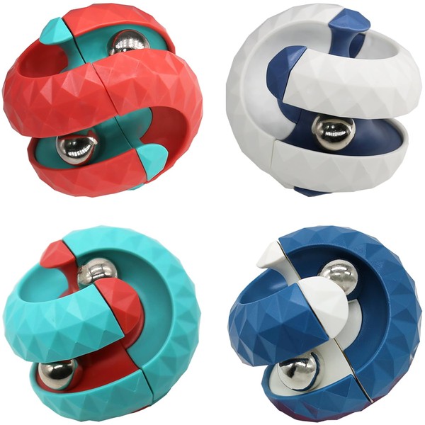 4 Pack Orbit Ball Toy, Bead Fidget Cube Puzzle Bead