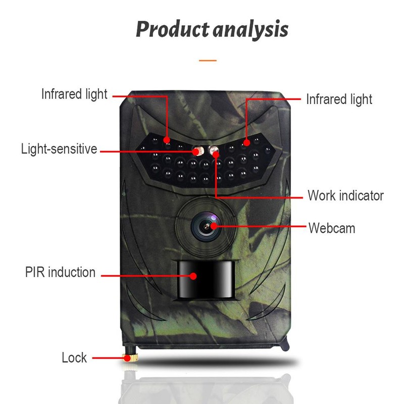 Trail Camera 16MP 1080P HD Video Game Camera with 26pcs