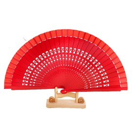 [kinaviola] Avanico Flamenco Dance Spanish Fan, Spanish Fan, Sensu, Prop, Japanese Dance (Red)
