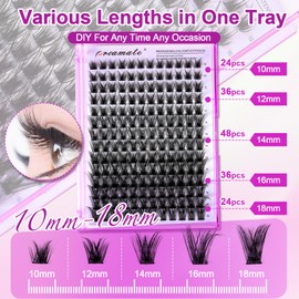 Proamate Cluster Lashes Individual Lashes DIY Eyelash Soft Natural Easy Fan Lash Individual False Lashes for Personal Use at Home (V16)