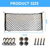 SHENKENUO Trunk Envelope Cargo Storage Nylon Net Plus Mounting 1X