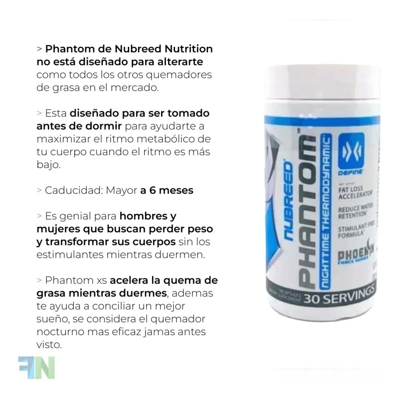 Nubreed Phantom 90 Cpsulas Sin Sabor
