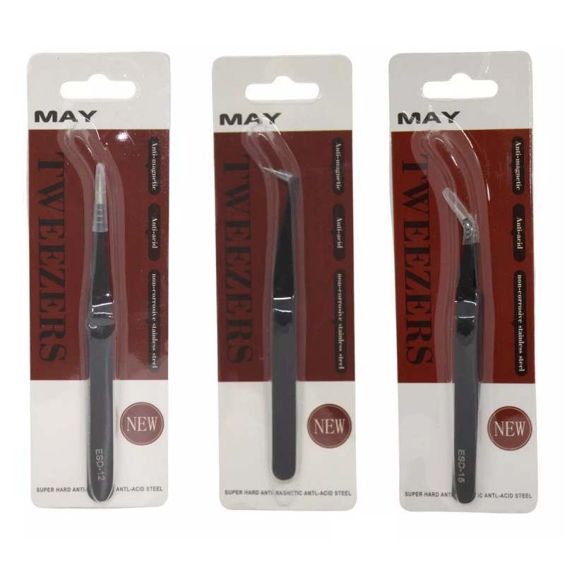 May Juego De Pinzas 3 Piezas Aplicación Extensiones De Pestañas