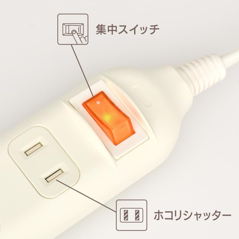 Ohm Electric HS-TP32SW22 00-1681 Power Strip with 3 Outlets with