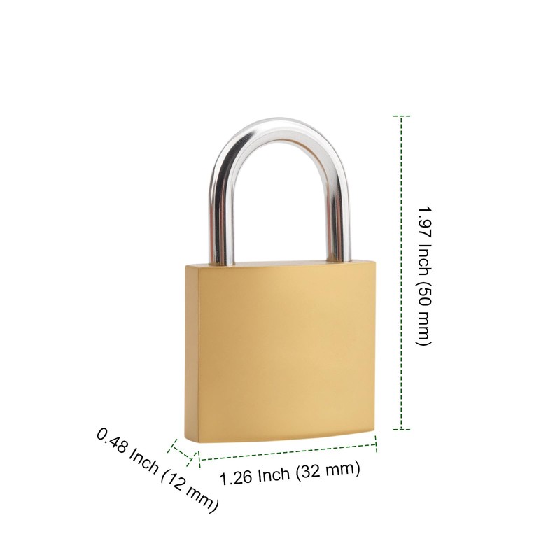 PINGEUI 12 Pack Small Brass Padlock, Padlocks with Keys, Mini