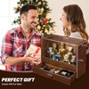 Miratino Cologne Organizer for Men, Wood Cologne Stand with Drawer,