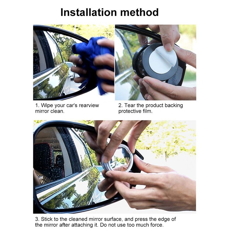 360° Rotary Push Car Rear View Mirror