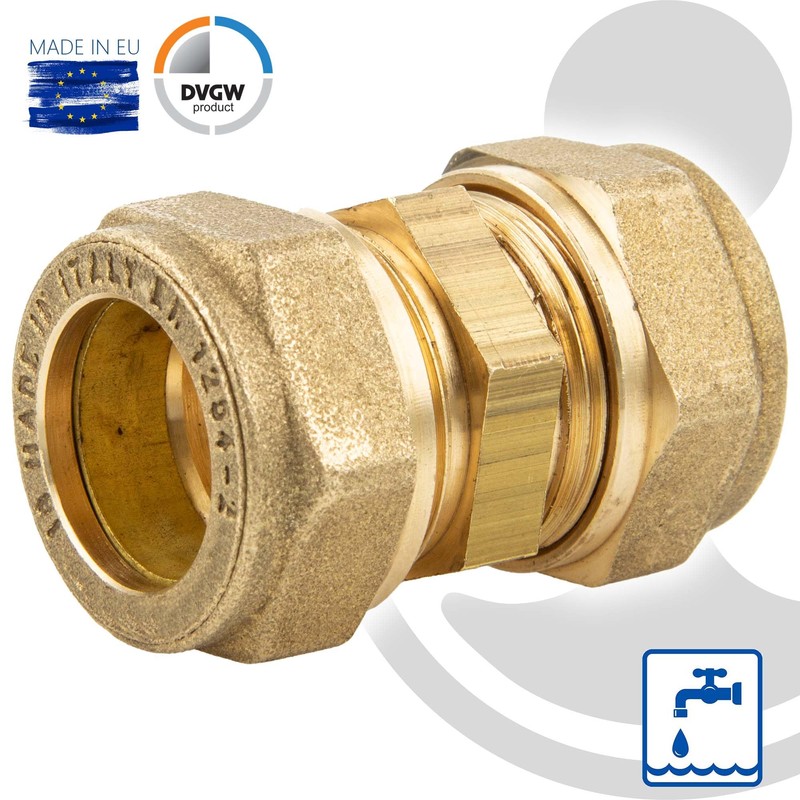 tecuro MS Clamping Ring Connector Straight Screw Connection 15 x