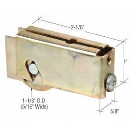 CRL Sliding Glass Door Roller with 1-1/8" Steel Wheel 5/8" Wide Housing for Capital Mfg. Doors