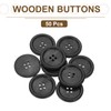uxcell 50Pcs Wooden Buttons, 38mm(1 1/2") 4 Hole Round Wood