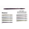 Yum Lures YMW1002 Mighty Worm Fishing Bait, Watermelon/Red, 0.5"