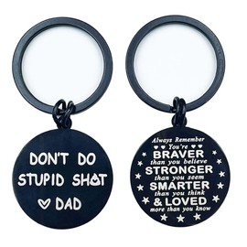 YXMN Easter Basket Stuffers Unique Easter Gifts For Son Daughter Birthday Christmas Graduation Stocking Stuffers Don't Do Stupid Sh*t Keychain