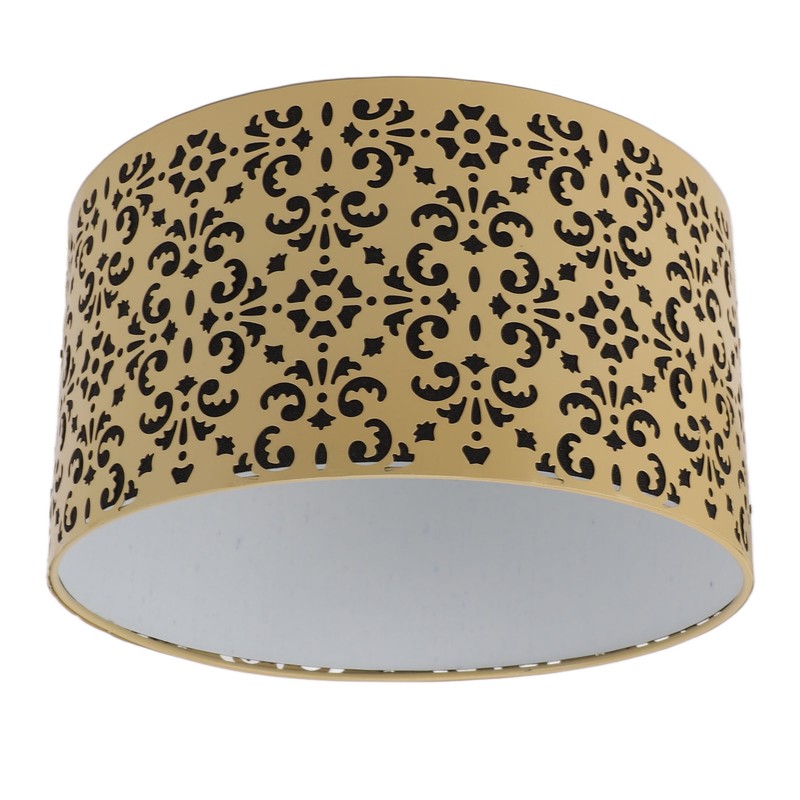 Metal Barrel Lampshade Hollow Exquisite Wrought Iron Lamp Shade with