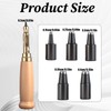Leather Hole Punching Tool Belt Hole Puncher with 6 Tips