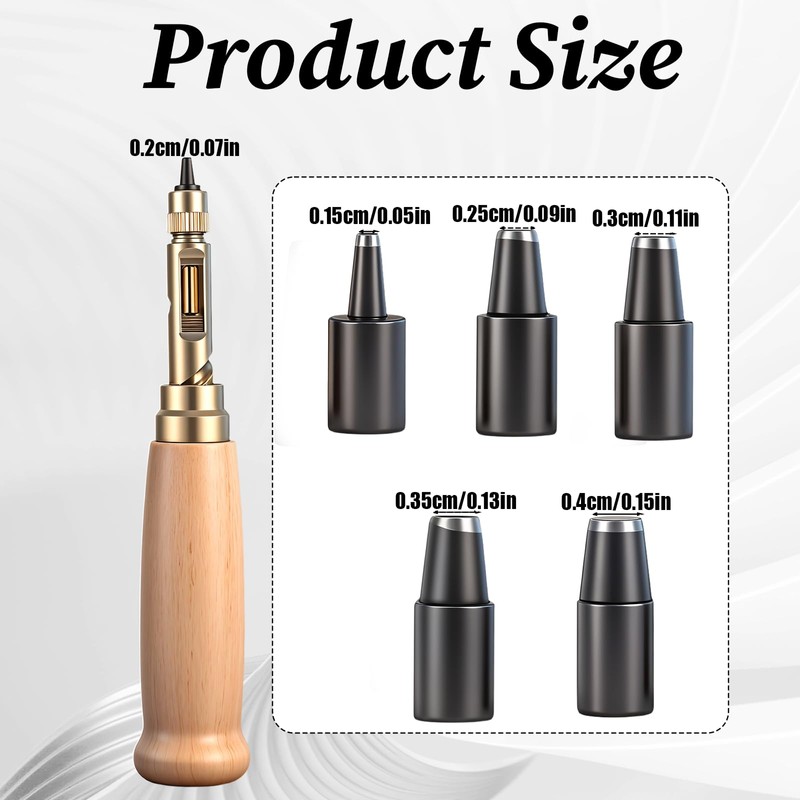 Leather Hole Punching Tool Belt Hole Puncher with 6 Tips