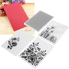 Plastic Embossing Folders, 4Pcs Plastic Gemini Embossing Folders DIY Card Making Scrapbooking Embossed Template Paper Craft for Making Paper Cards Photo Album
