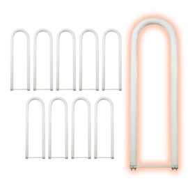 28 Watt 6 Inch T8 Fluorescent U-Bend Light Bulb | 4100K Cool White Medium Bi-Pin Base | High Output 1773 Lumens | 28W 10000 Life Hours 80 CRI | 10 Pack by GoodBulb