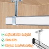 2 Pack Oval Coat Rails, Chrome Plated Steel, Pipe Bearing
