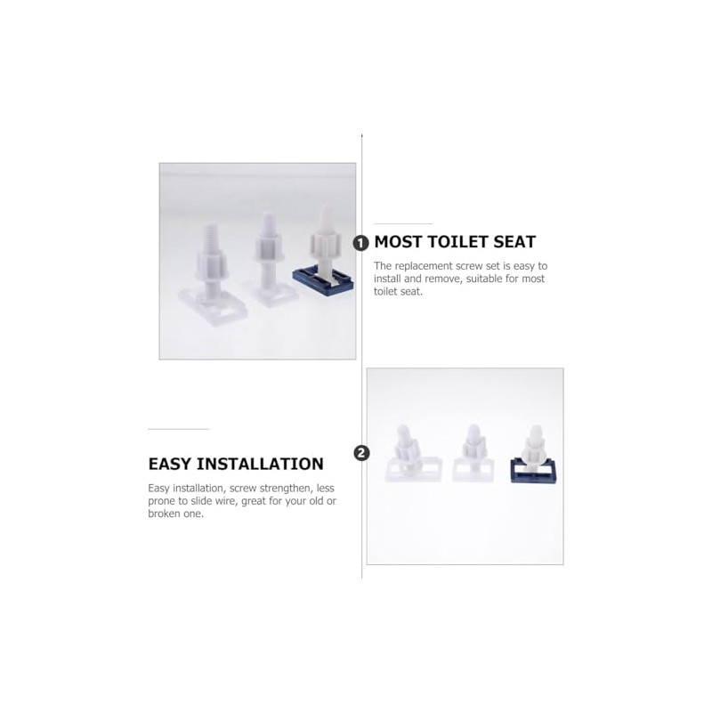 Kit Universal de 6 Tornillos para Asiento de Inodoro -