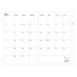 2026 Planner, Schedule Book, Starts March 2026, Monthly B6 Model, Storage It/Branch Brother, Toast Marks 26SDR-CMU06-MI